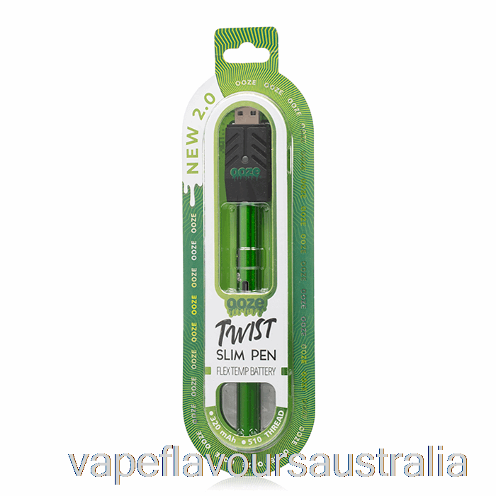 Vape Australia Ooze Slim Twist Pen 2.0 Flex Temp Battery Slime Green